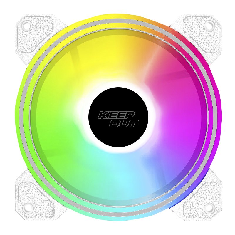 Ventilador Auxiliar Xfc-120dr Argb Blanco Keepout 120mm/ Argb/ Blanco