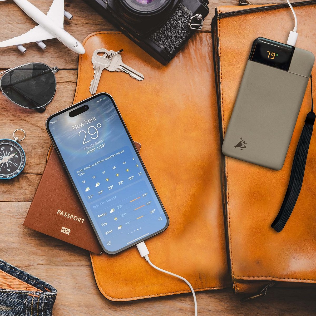 Aqiila Powerbird B10 Powerbank 20w Schwarz 10.000 Mah