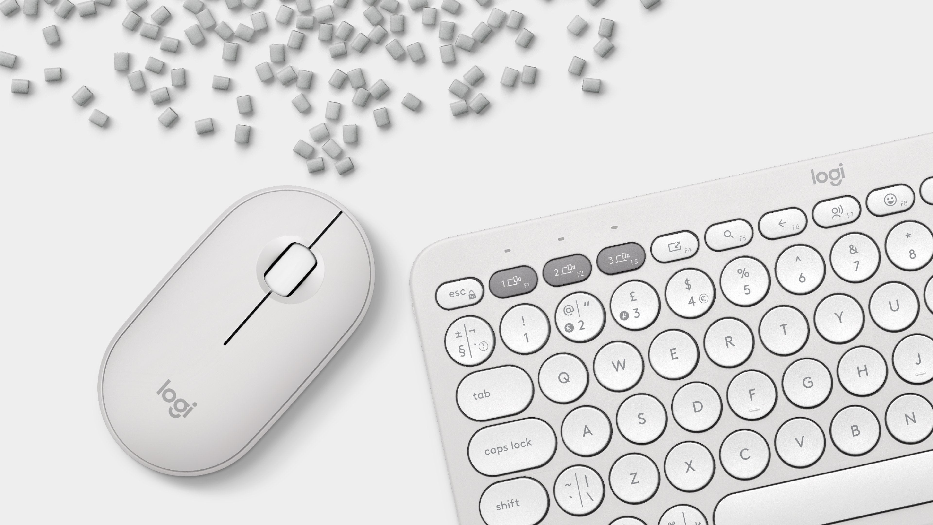 EAN 5099206115767 - Logitech 920-012204 teclado Ratón incluido Universal RF Wireless + Bluetooth QWERTZ Alemán Blanco imagen 10