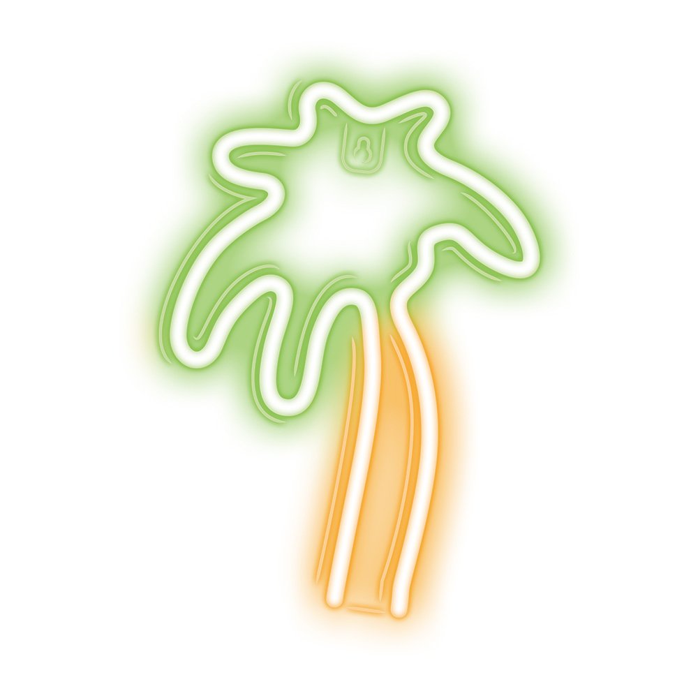 EAN 5900495060235 - Forever Light Neon LED Light PALM green orange NNE04 Figura iluminada decorativa imagen 1