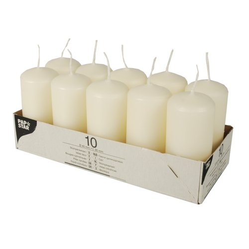Candle Papstar Stumpenkerzen 9 Cm Creme