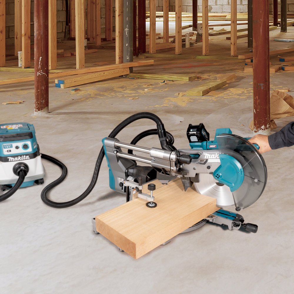Tronzadora E Ingletadora Inalámbrica Makita Ls003gz01, 40 Voltios + Adaptador De Radio Azul, Bluetooth, Sin Batería Ni Cargador Ls003gz01