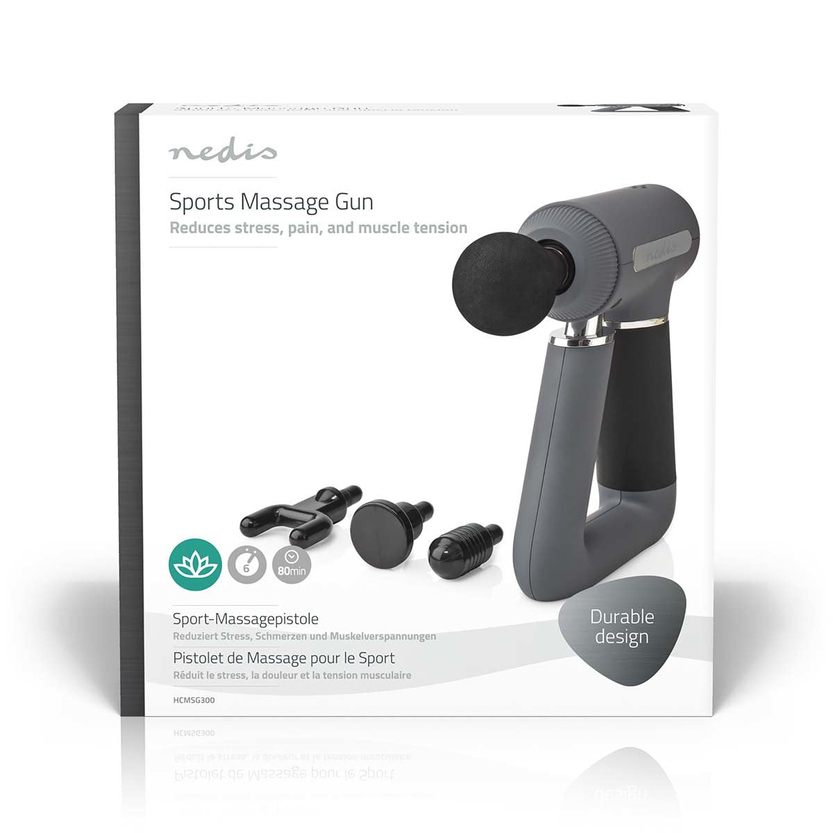 Nedis Hcmsg300 Masajeador Atrás, Cuello Gris