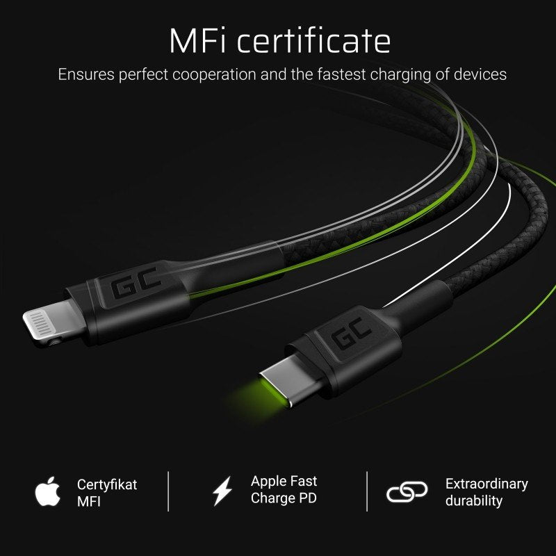Cable Gc Power Stream Usb-C - Lightning 100 Cm With Power Delivery