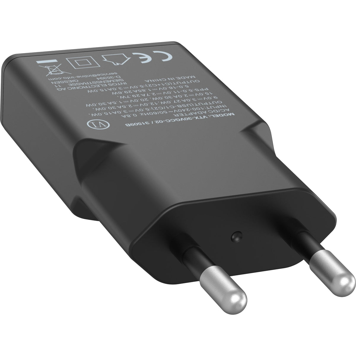Inline® Usb Power Supply Charger Dual Usb-C, Pd, Pps, 30w, Negro