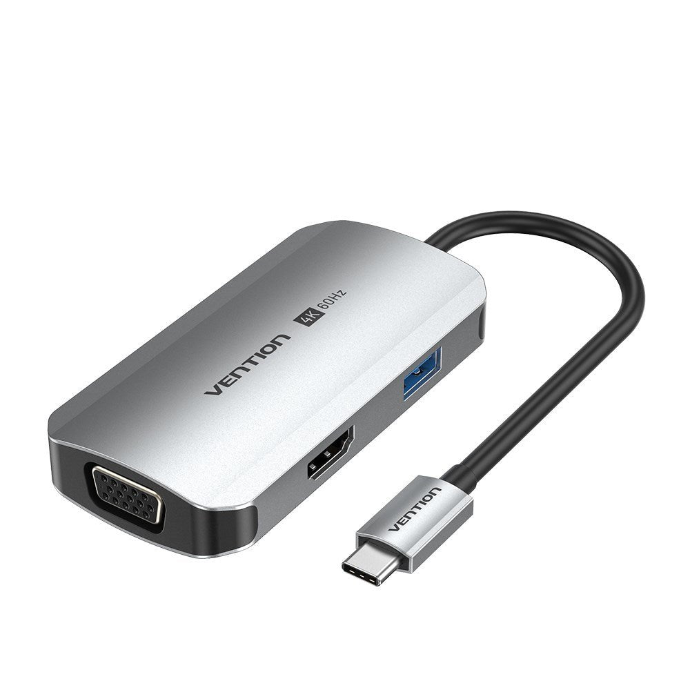 EAN 6922794773264 - Vention TQAHB base para portátil y replicador de puertos Alámbrico USB 3.2 Gen 1 (3.1 Gen 1) Type-C Gris imagen 1