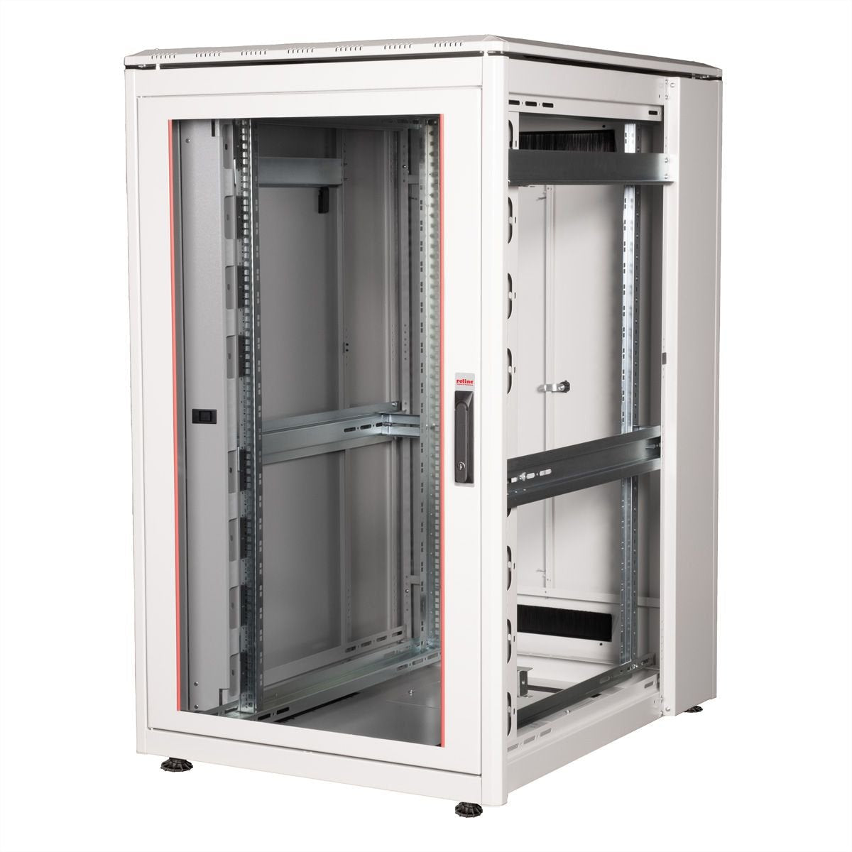 Roline 19-Zoll Netzwerkschrank Pro 26 He, 800x1000 Bxt Glastr Grau