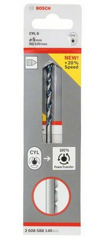 Bosch Broca Para Hormigón Cyl-5, Ø 5 Mm 2608588140