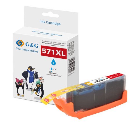 G&G Hxl-Cartucho Compatible Con Cli-571xlc 0332c001
