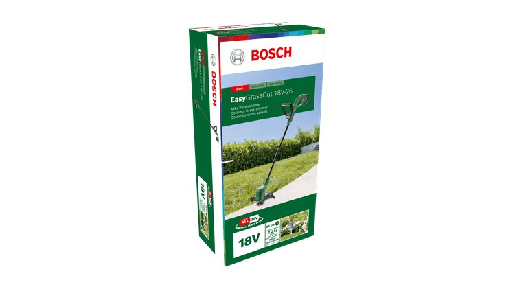 Desbrozadora Inalámbrica Bosch Easygrasscut 18-26, 18 Voltios (Verde/Negro, 1 Batería De Iones De Litio De 2,5 Ah, Power For All Alliance)