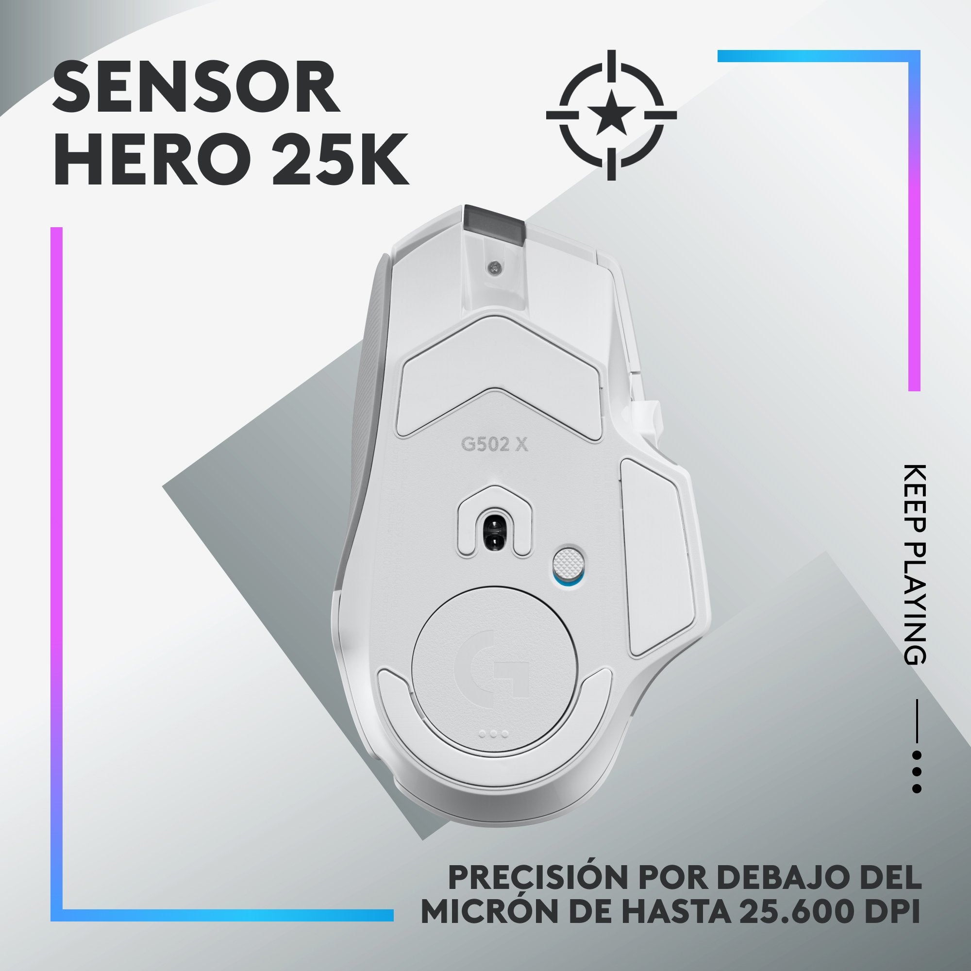 Ratón Inalámbrico Logitech G G502 X Plus Lightspeed Rgb Gaming 25600 Dpi Blanco