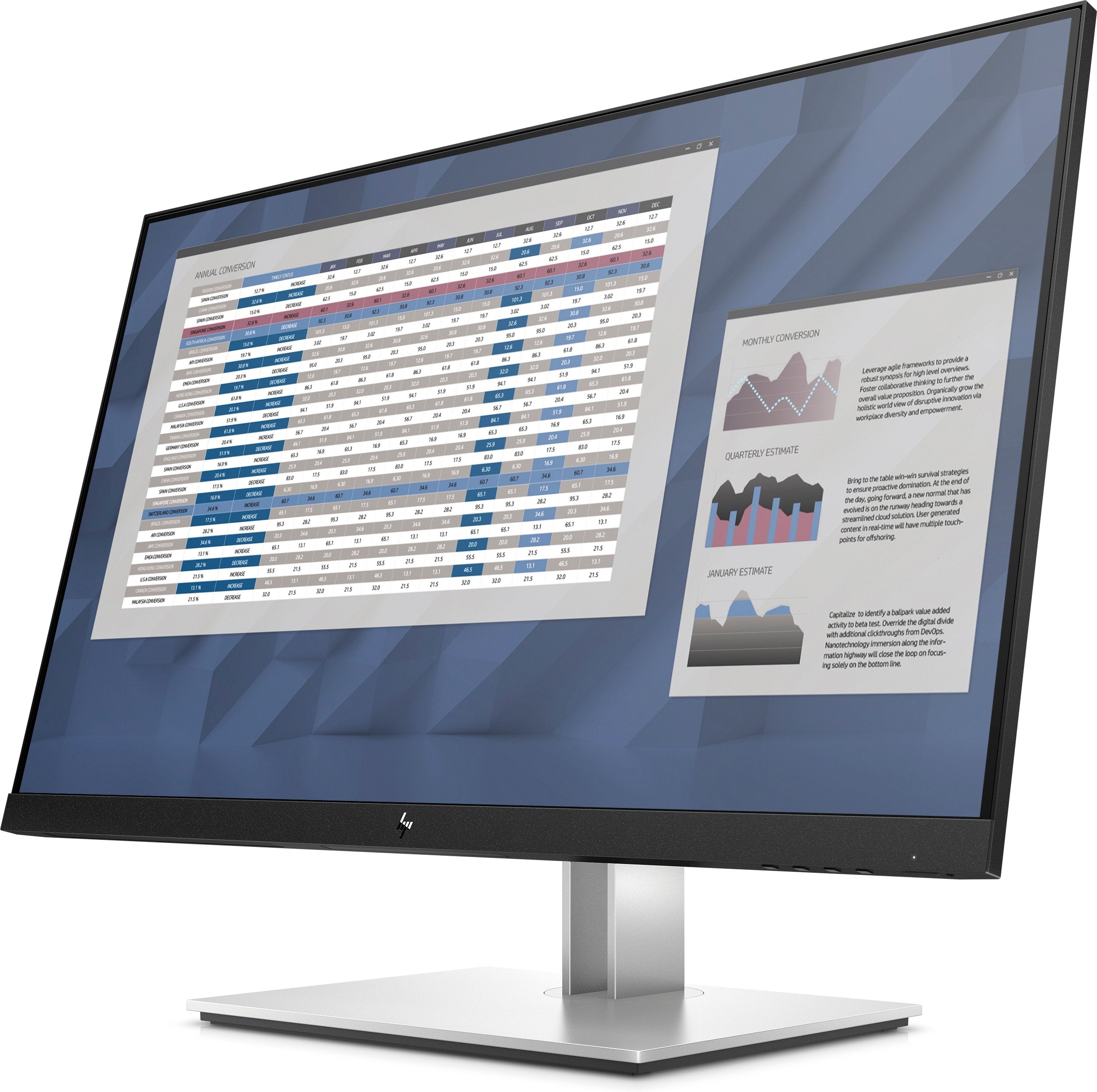 Monitor Hp 27" E27 G4 Fhd 1920x1080 Vga/Hdmi/Disp Port     In