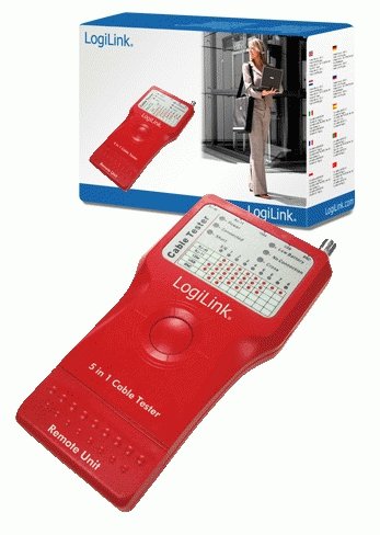 Logilink Wz0014 Tester 5in1 Rj45 / Rj11 / Usb / Bnc / Ieee1394