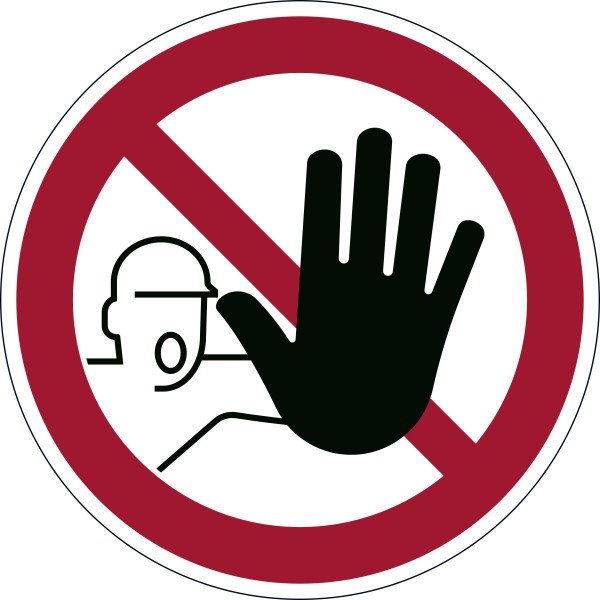 Pegatina De Prohibición Duradera 'No Entrada'