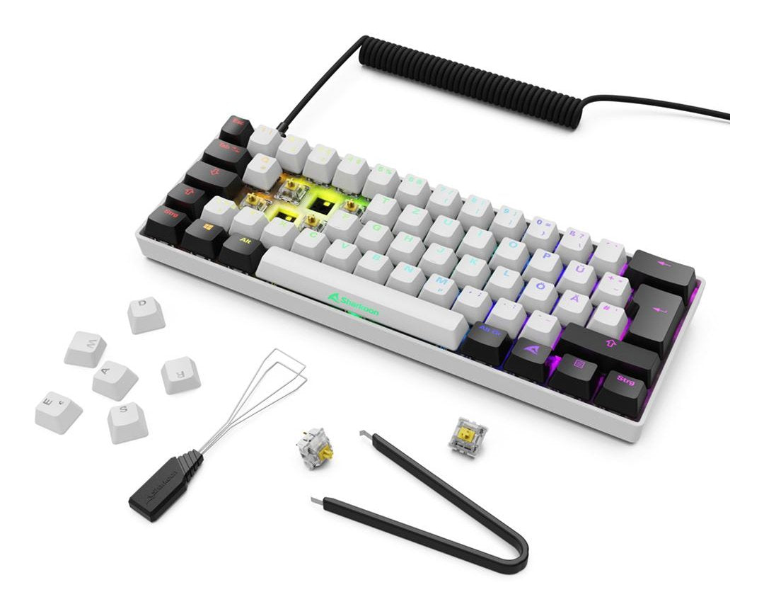 EAN 4044951041886 - Sharkoon SGK50 S4 teclado Hogar USB QWERTZ Alemán Blanco imagen 8