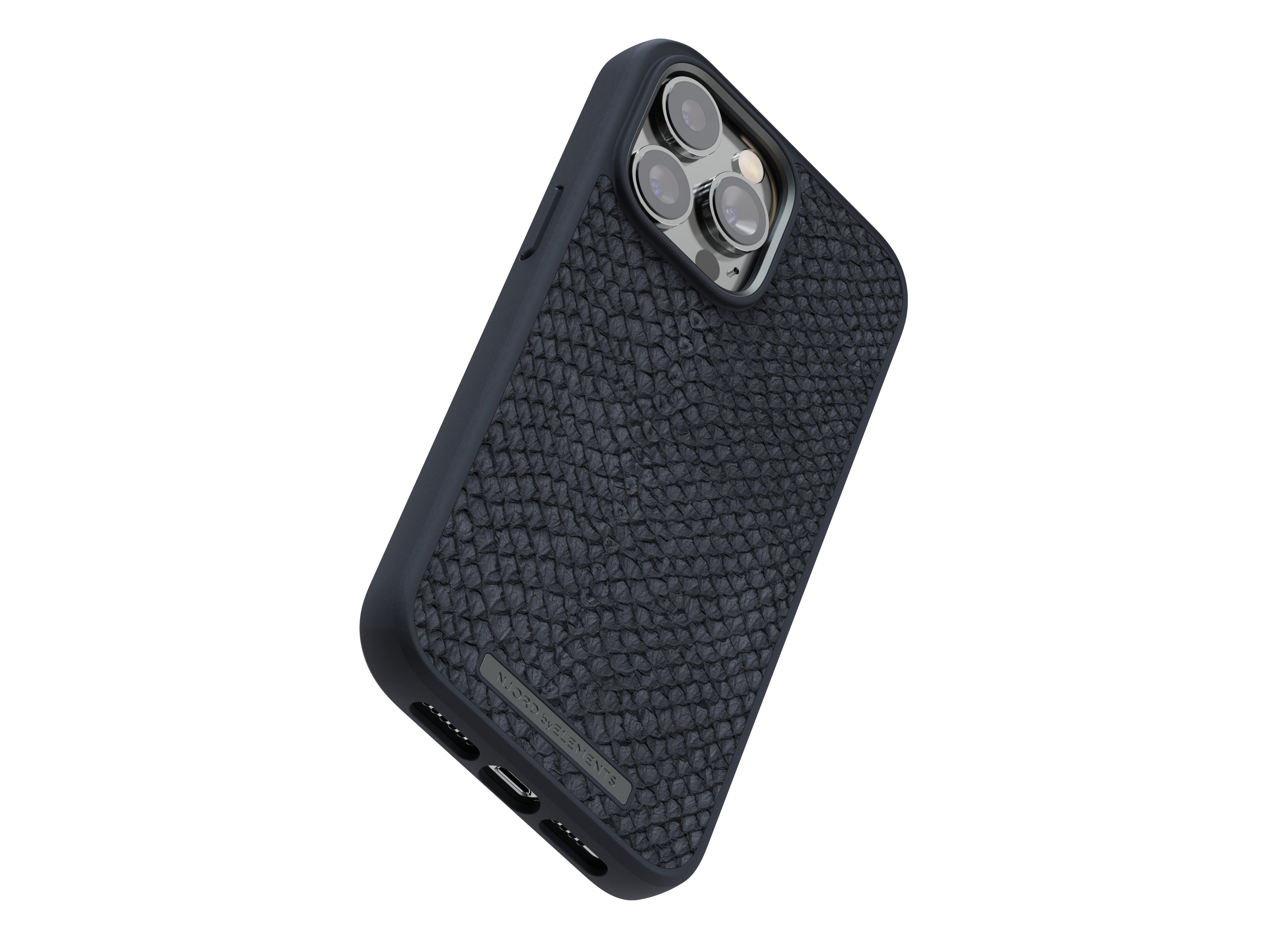 Njord Byelements Salmon Leather Magsafe Case - Iphone 14 Pro Max - Black