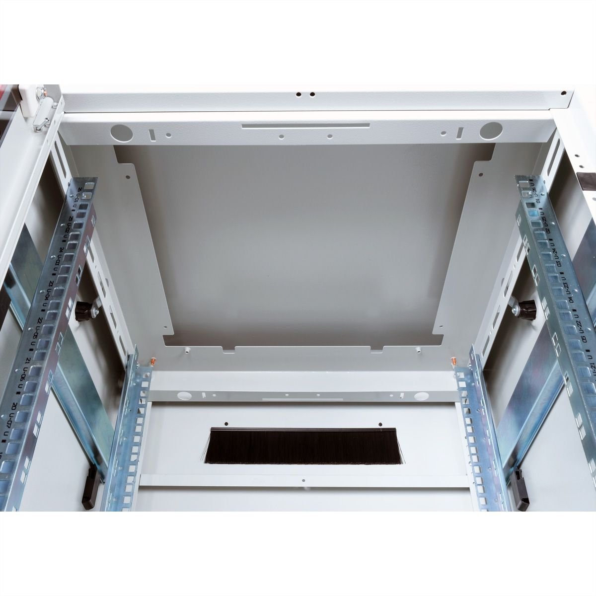 Roline 19-Zoll Netzwerkschrank Pro 26 He, 600x600 Bxt Glastr Grau