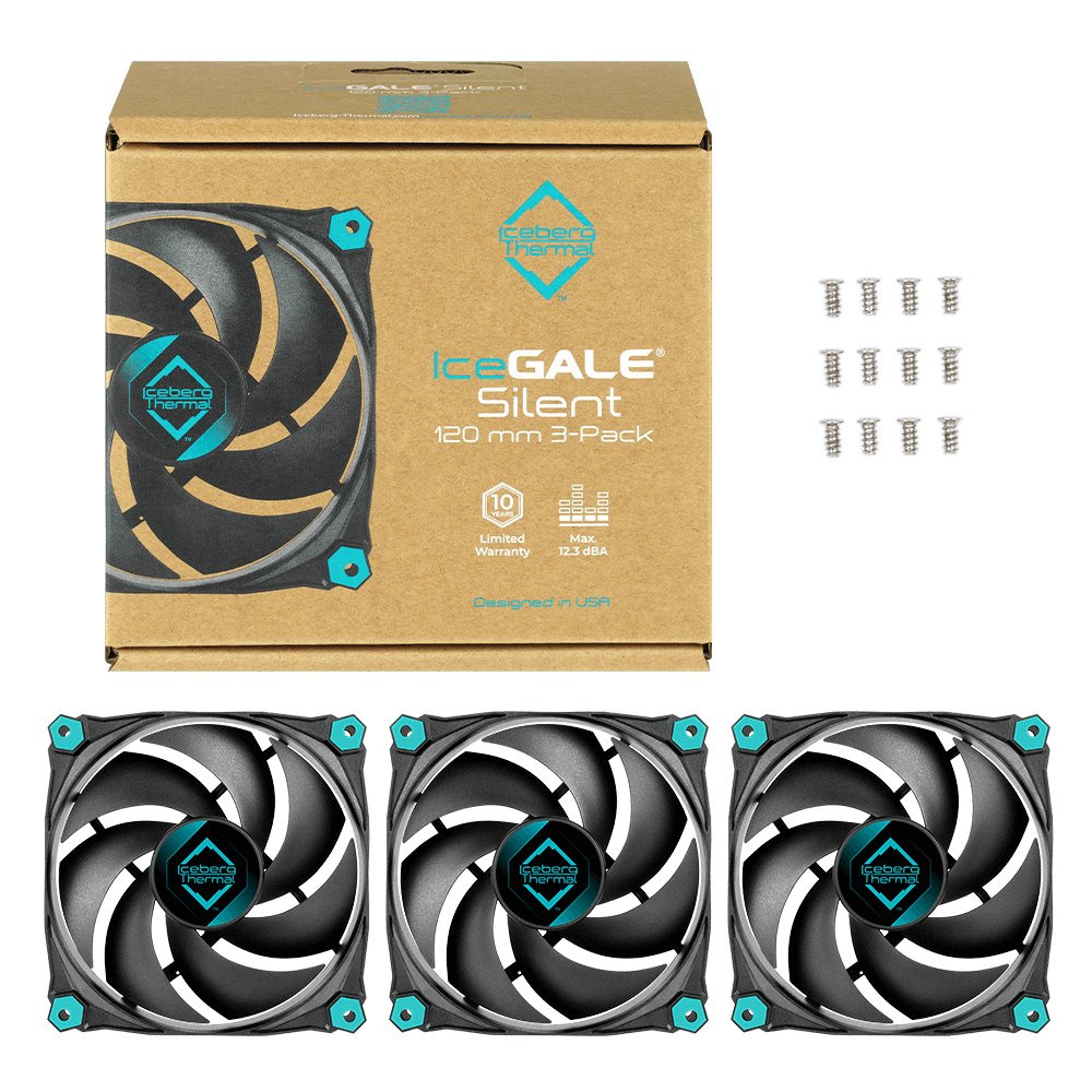Ventilador Iceberg Thermal Icegale Silent - 120mm  Negro (3er Pack)*