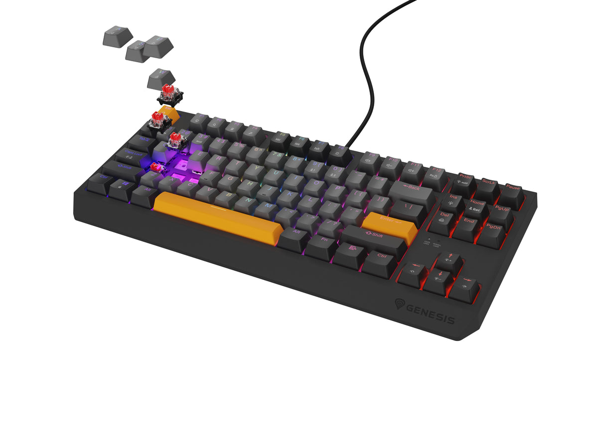 EAN 5901969443325 - GENESIS Thor 230 TKL Anchor Gray Negative Outemu Red teclado Juego USB + RF Wireless + Bluetooth QWERTY N imagen 2