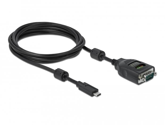 Delock Usb Tipo-C A Seriell Db9 Adaptador Con 9 Led Rs-232 Tester