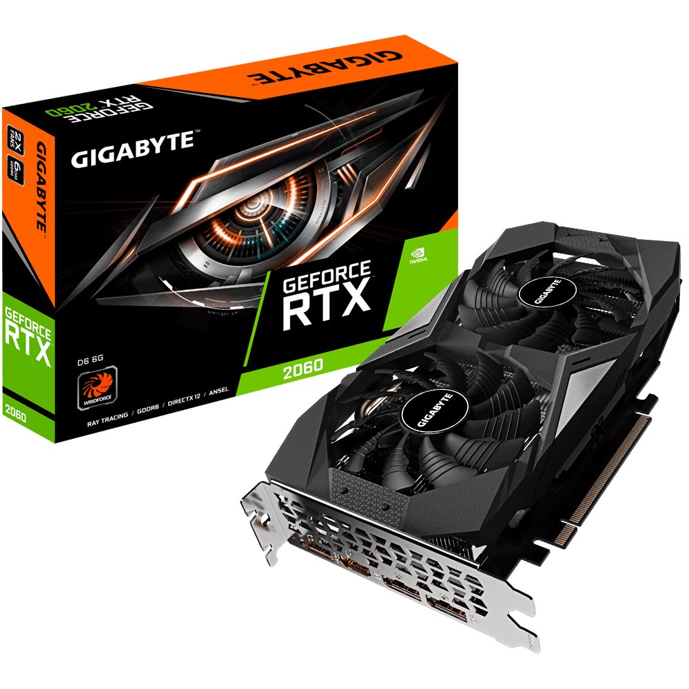Tarjeta Gráfica Gigabyte Gv-N2060d6-6gd Rtx2060 6gb Gdddr6 Hdmi/3dp