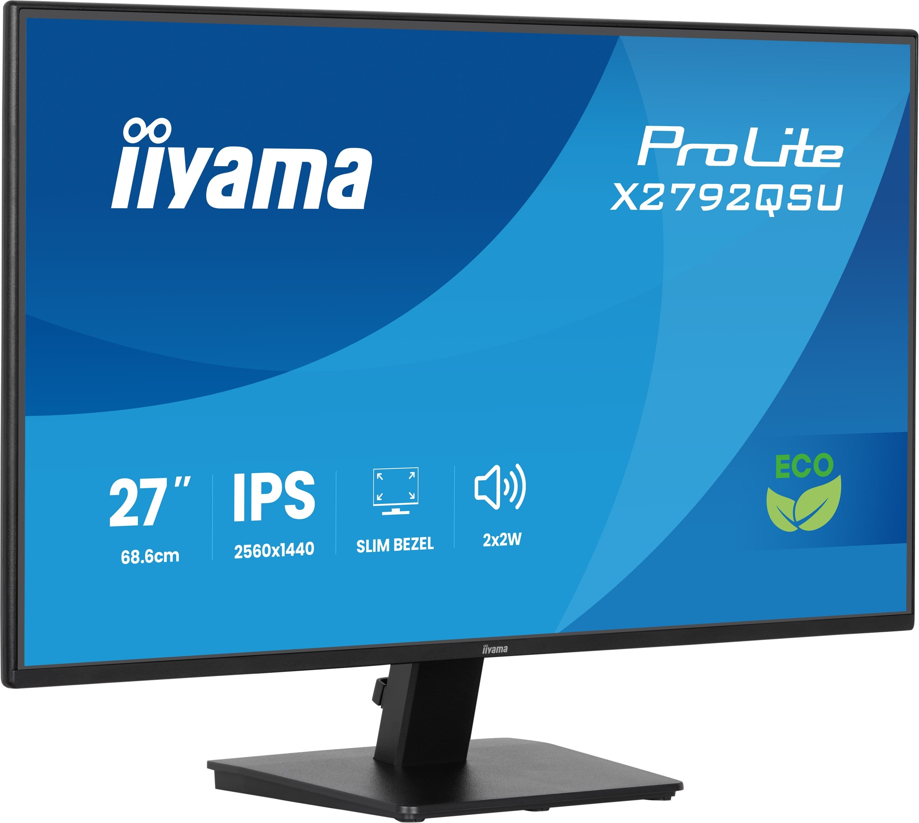 Iiyama Prolite X2792qsu-B1 (68.6 Cm (27 Zoll), Negro (Matt), Qhd, Ips, Hdmi, Dp, Usb-Hub, 120hz Panel) X2792qsu-B1