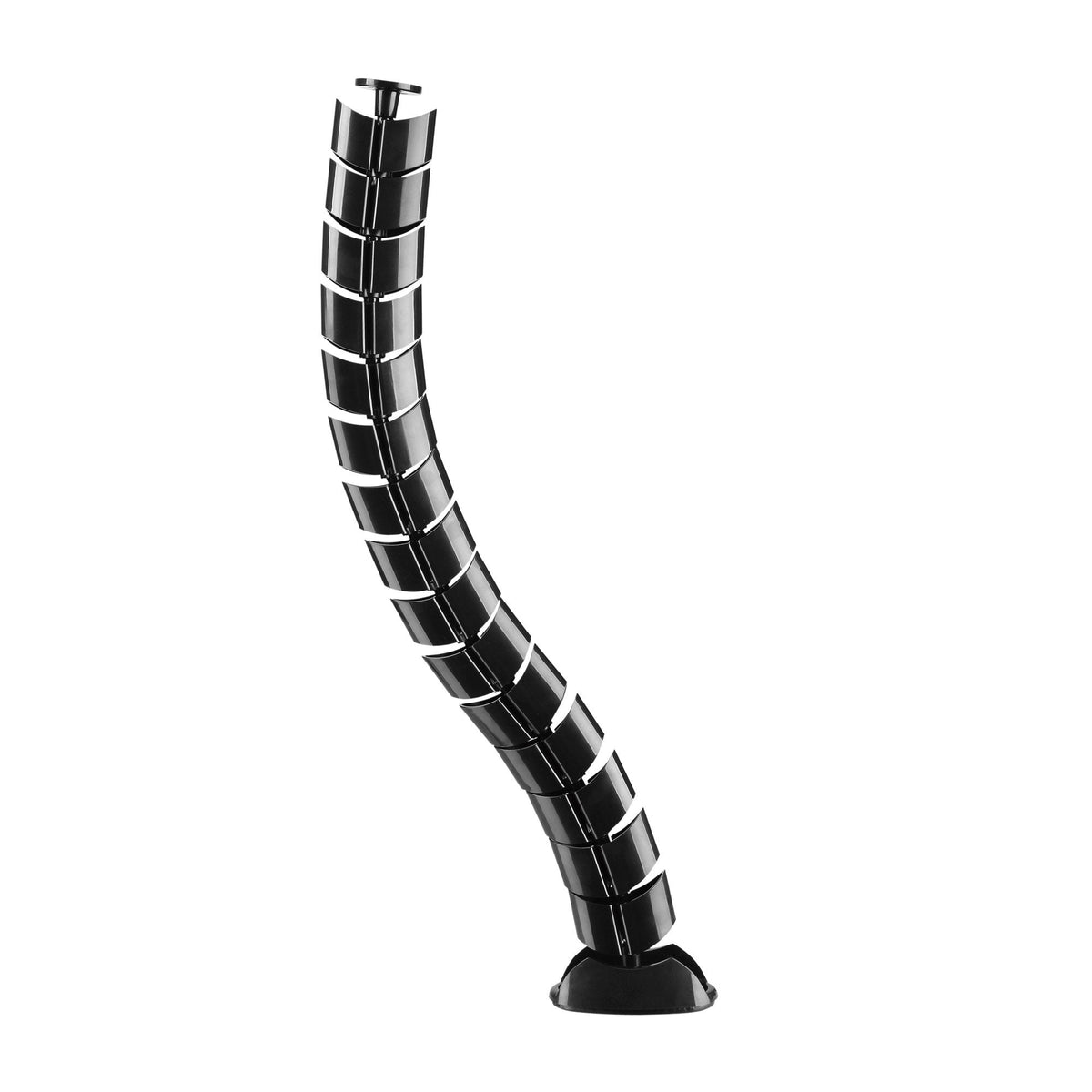Inline Pasacables Flexible, Vertical Para Mesas, 2 Cámaras, 0,80m, Negro