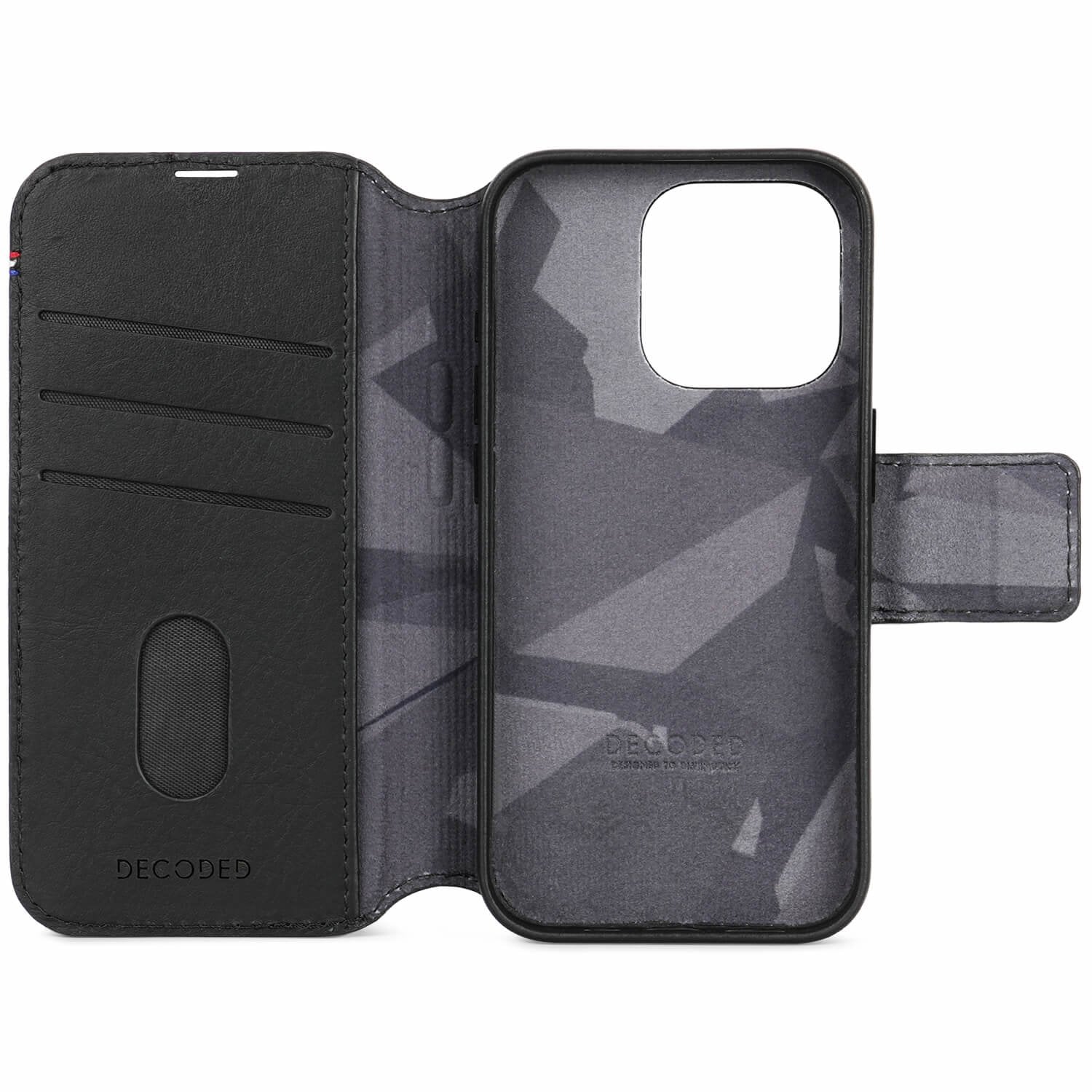 Decoded Detachable Wallet  Skórzana Obudowa Ochronna Do Iphone 15 Pro Kompatybilna Z Magsafe (Black)