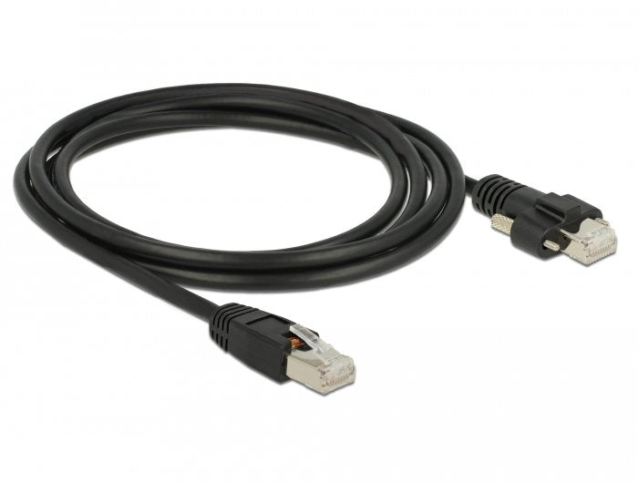 Delock Gige Kamera Cable Rj45 Stecker Zu Rj45 Stecker Mit Schrauben Cat.6 S Ftp 2 M