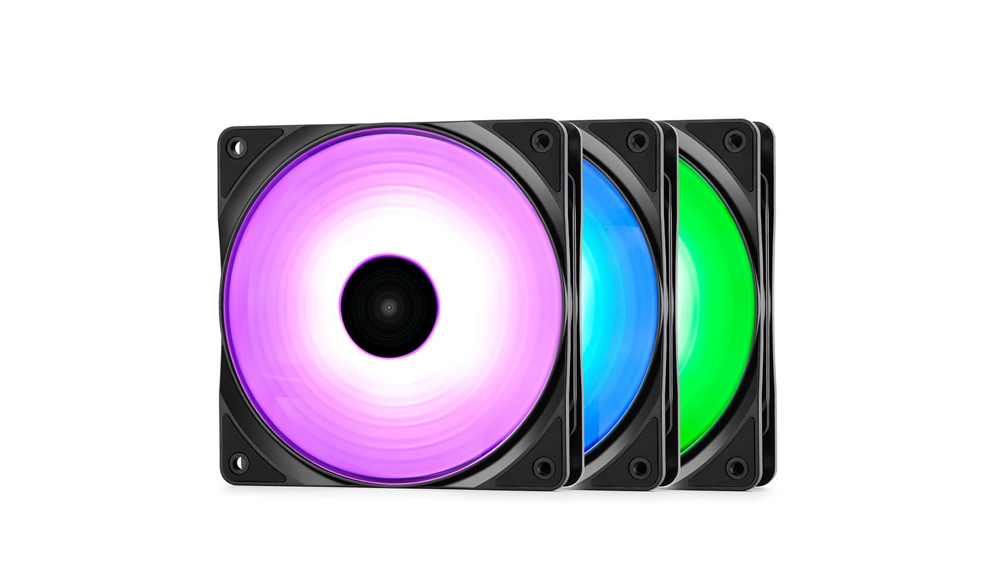 Ventilador Caja Deepcool Rf 120 3 In 1 Rgb 120x120 Dp-Frgb-Rf120-3c