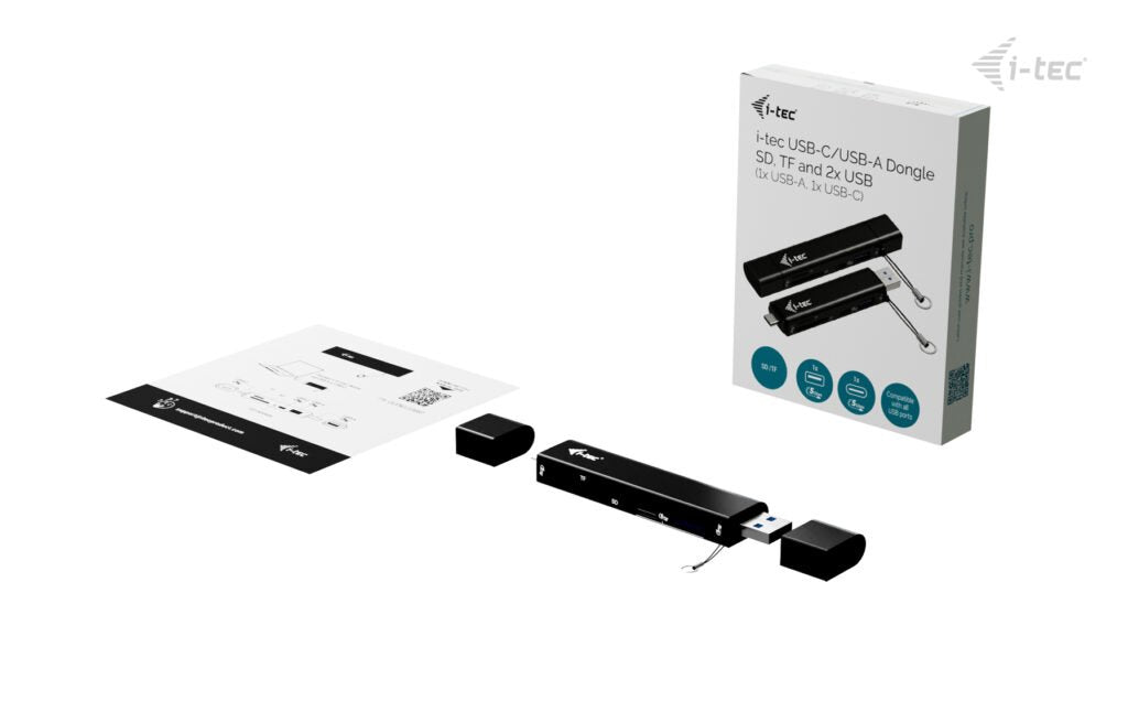 I-Tec Usb-C Usb-A Dongle Sd Tf And 2x Usb 1x Usb-A 1x Usb-C
