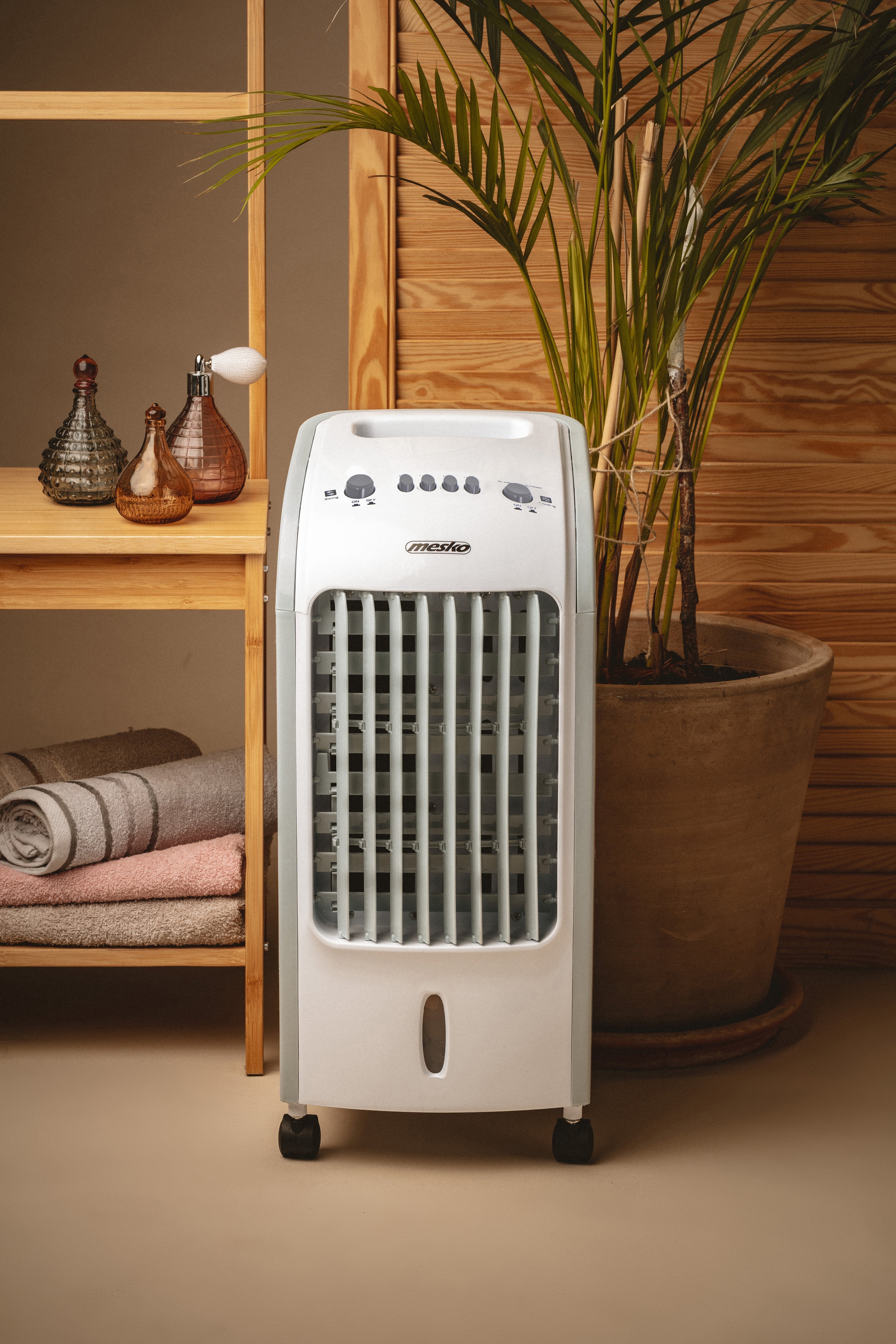 Mesko Ms 7918 Climatizador Evaporativo 3 En 1 Con Humidificador Y Purificador De Aire