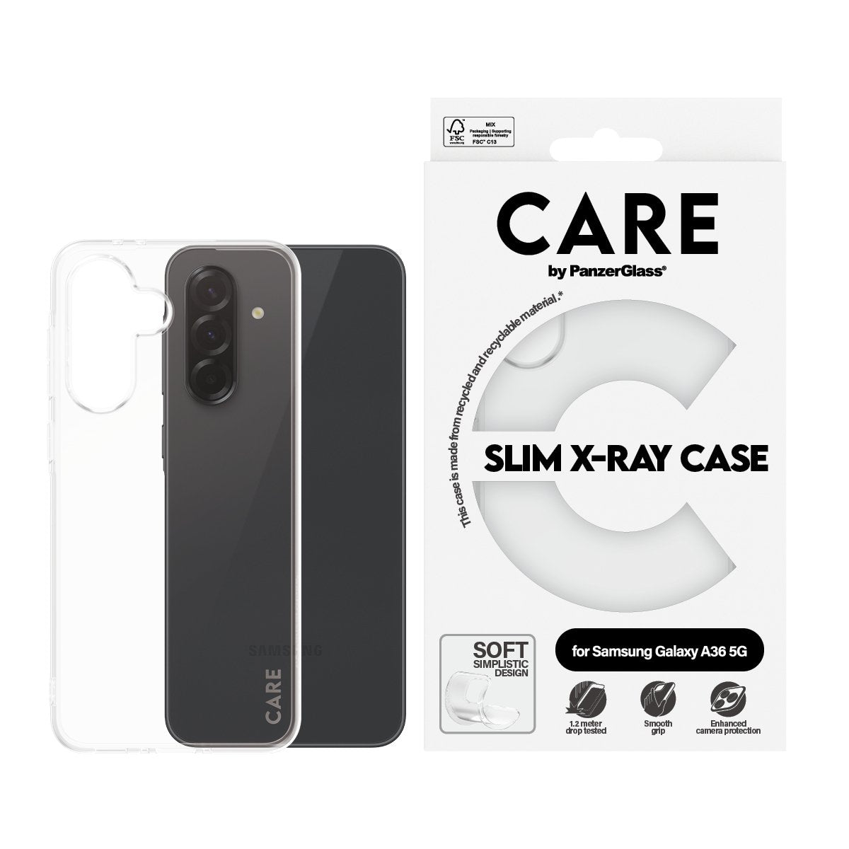 EAN 5715685016431 - PanzerGlass CARE™ by ® X-Ray Case Samsung Galaxy A36 5G funda para teléfono móvil 17 cm (6.7") Transparen imagen 2