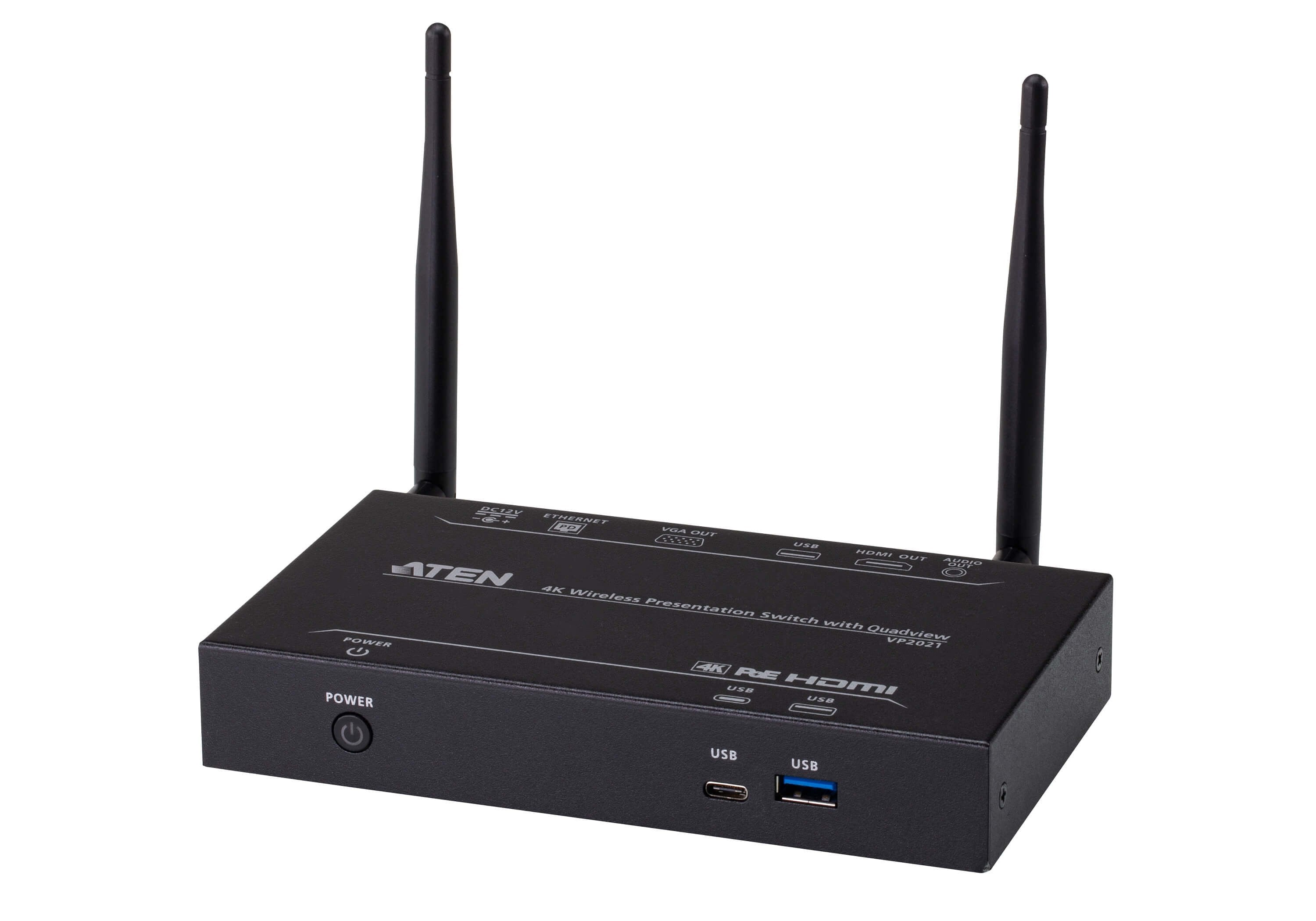 Aten Switch De Presentaciones 4k Inalámbrico Con Quad View