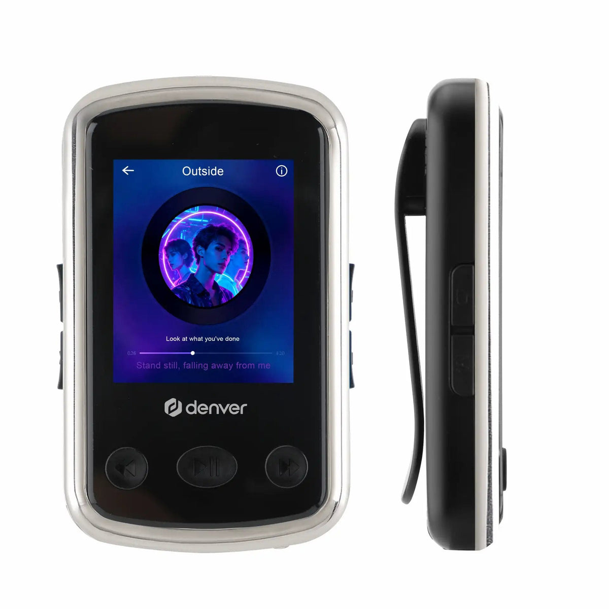 Denver Mps-320b Negro Reproductor Mp3 Acoplable Con 32 Gb De Almacenamiento Y Bluetooth
