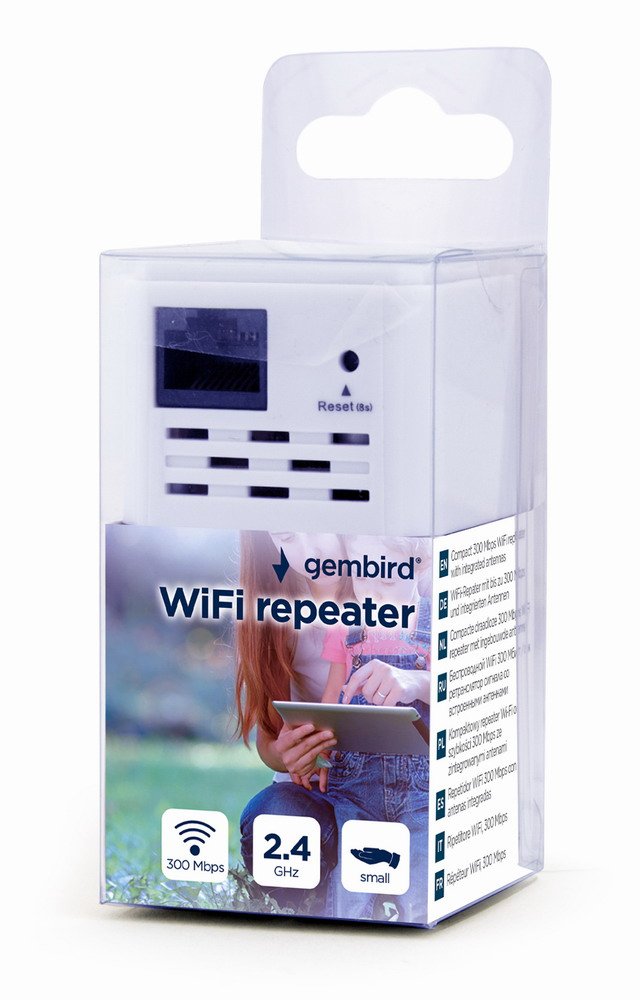 Gembird Wnp-Rp300-03 Repetidor Wi-Fi / Amplificador De Señal 300 Mbps Blanco
