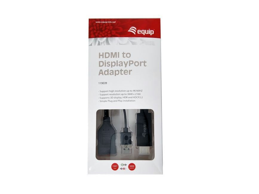 Equip Hdmi Adaptador Displayport M/H 0.15m 4k/60hz W