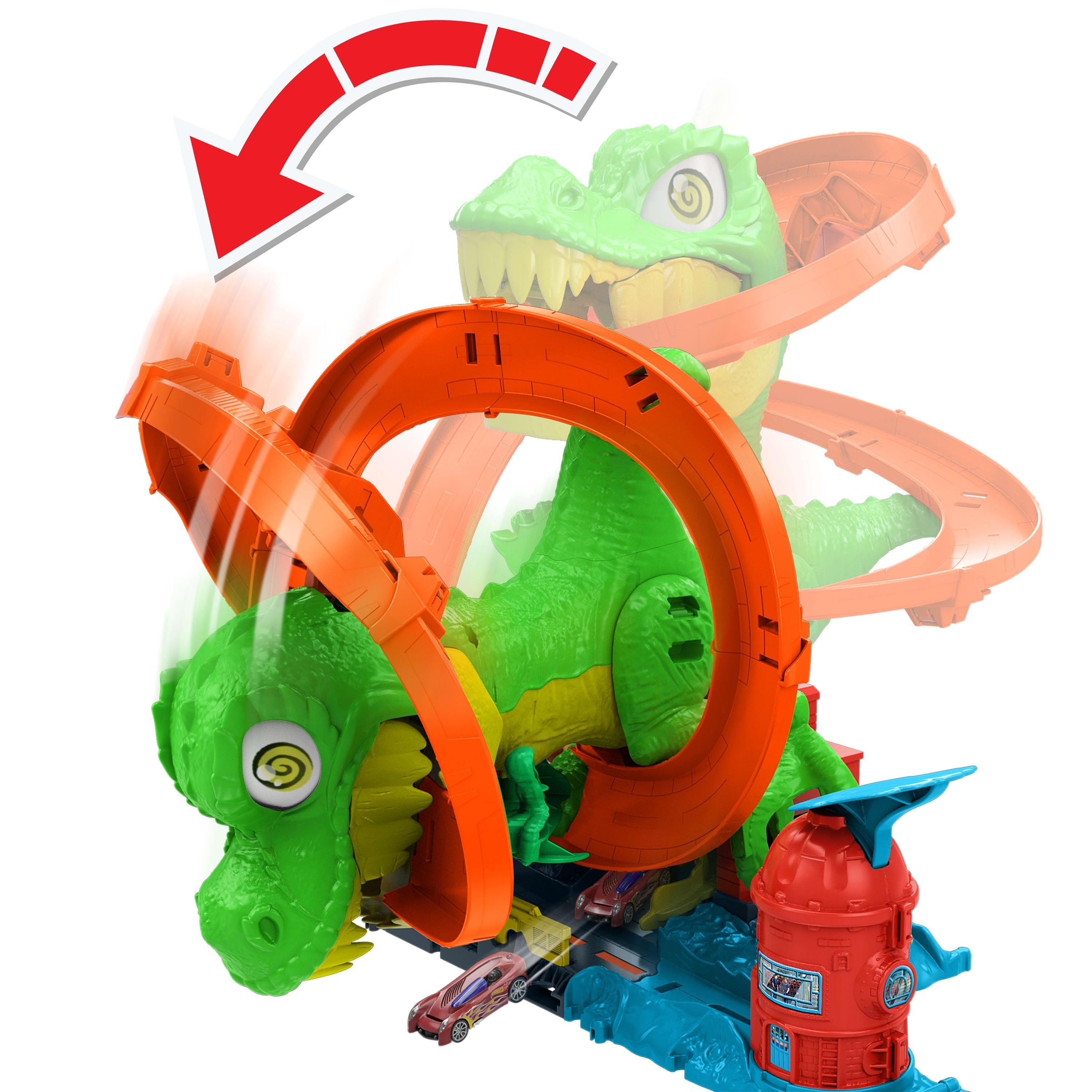 Hot Wheels Hot Wheels City T-Rex Batalla, Pista   Jbm73