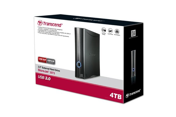 EAN 0760557832409 - Transcend 4TB StoreJet 35T3 disco duro externo 3.5" USB Tipo B 3.2 Gen 1 (3.1 Gen 1) Negro imagen 3