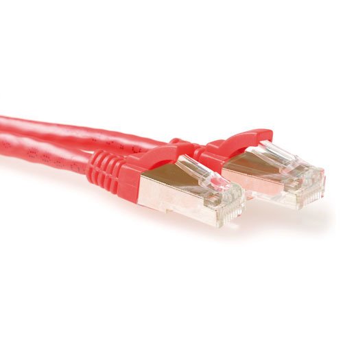 Rojo 10 Meter Lszh Sftp Cat6a Patch Cable Snagless With Rj45 Connectors