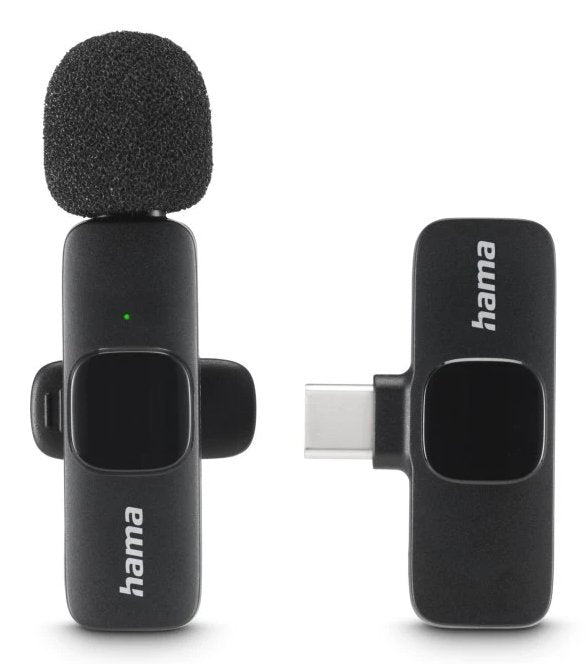 Microfono Hama De Solapa Inalambrico - 2200 Ohm - Usb-C - Sujeccion Con Clip - Negro
