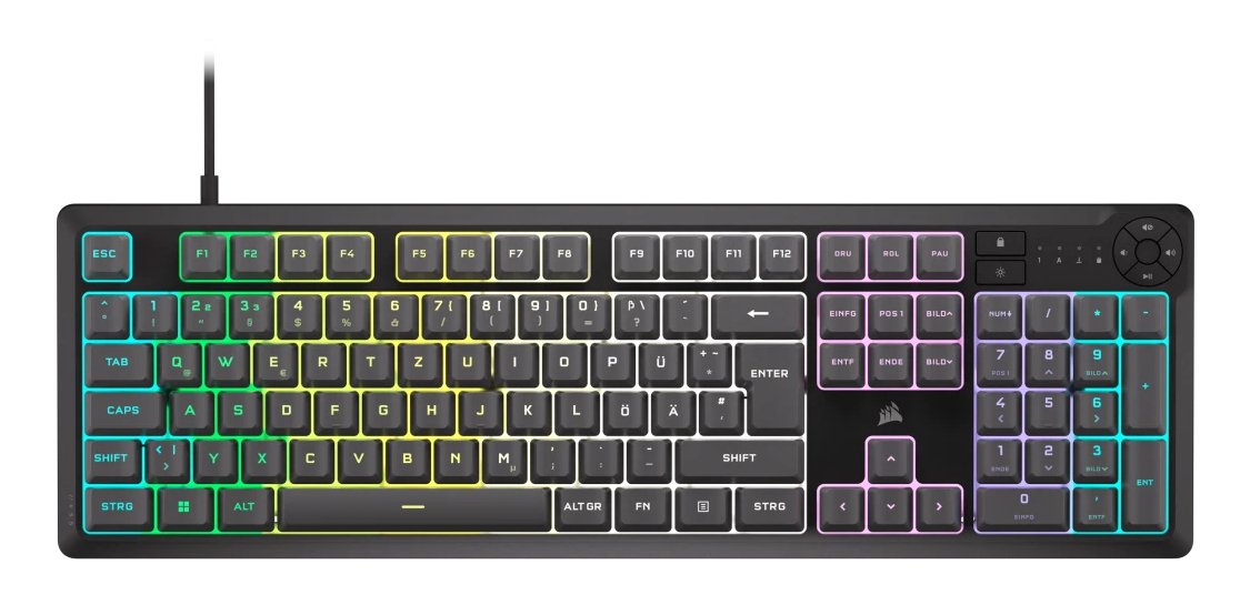EAN 0840006681434 - Corsair CH-9226D65-DE teclado Juego USB QWERTZ Alemán Gris imagen 1