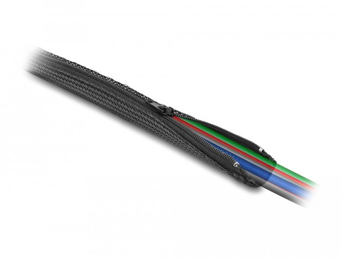 Geflechtschlauch Mit Reissverschluss Hitzebeständig 3 M X 50 Mm Schwarz