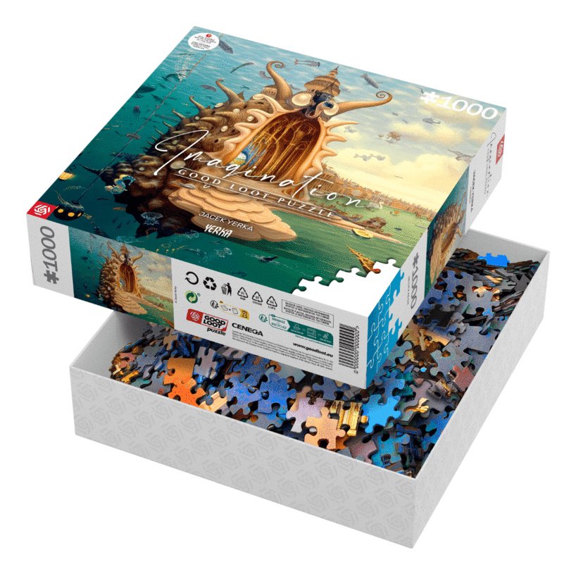 Puzzle Good Loot 1000 Imagination Jacek Yerka Port / Harbor