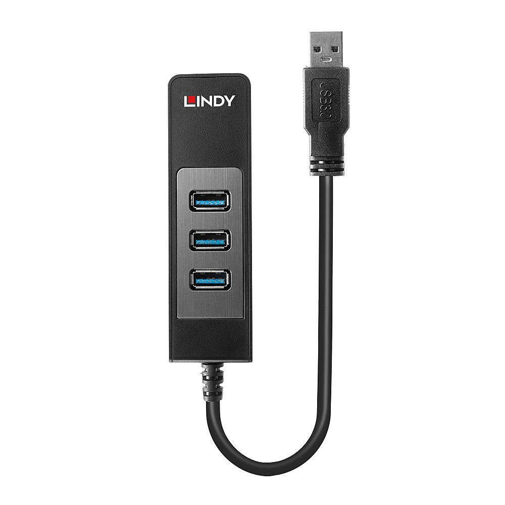 Lindy 43176 Hub De Interfaz Usb 3.2 Gen 1 (3.1 Gen 1) Type-A 5000 Mbit/S Negro