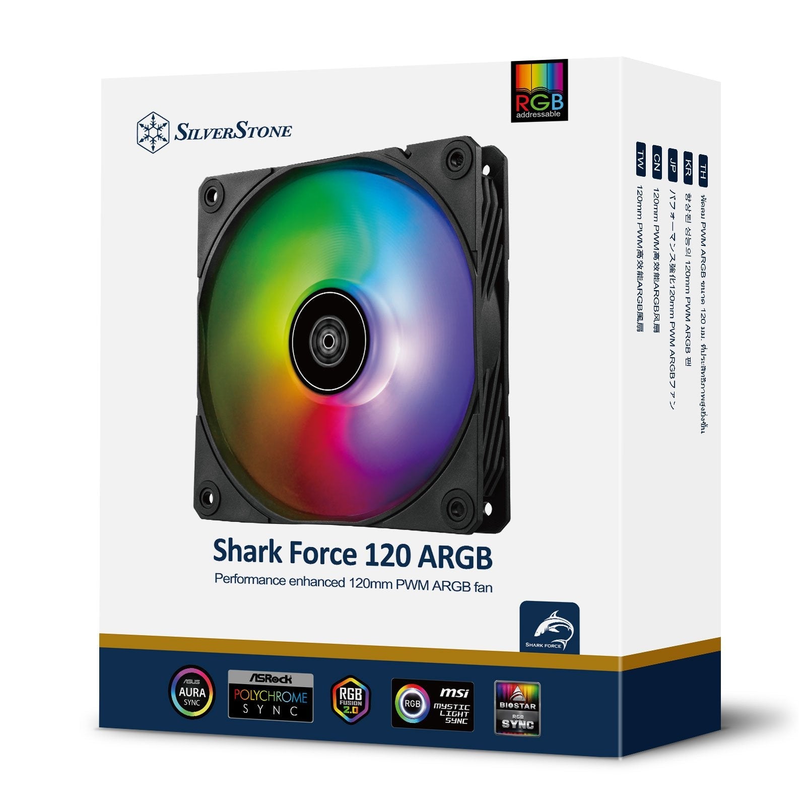 Ventilador De Caja Silverstone Sf120b-Argb, Gehäuselüfter Sst-Sf120b-Argb
