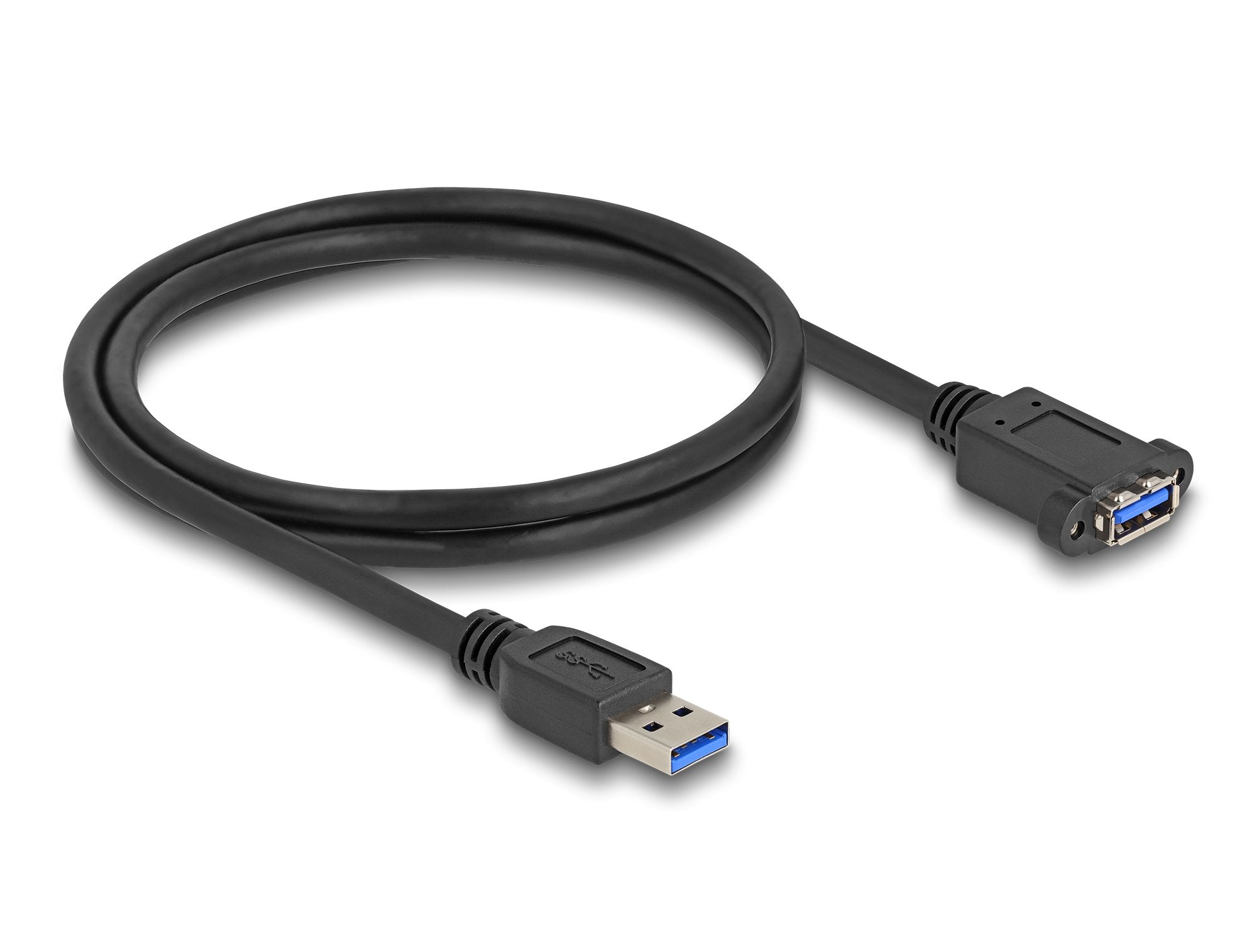 Delock 80486 Cable Usb 5 Gbps Usb Tipo-A Macho A Usb Tipo-A Hembra Para Instalación 1 M Negro