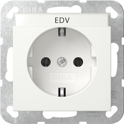 EAN 4010337093268 - GIRA System 55 toma de corriente Schuko Blanco imagen 1