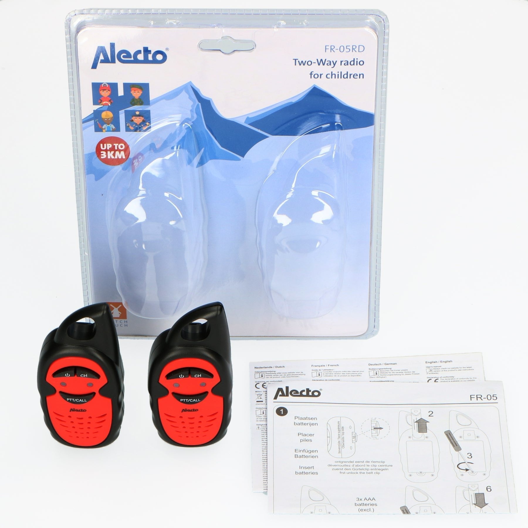 EAN 8712412583225 - Alecto FR-05RD two-way radios 3 canales 446 MHz Negro, Rojo imagen 6