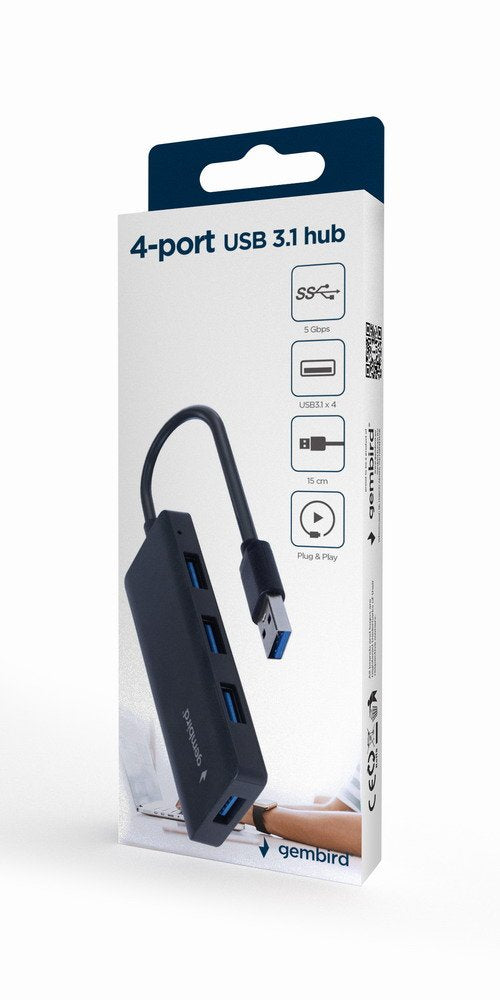 Hub Usb 3.0  X4 Puertos Usb 3.0 Gembird